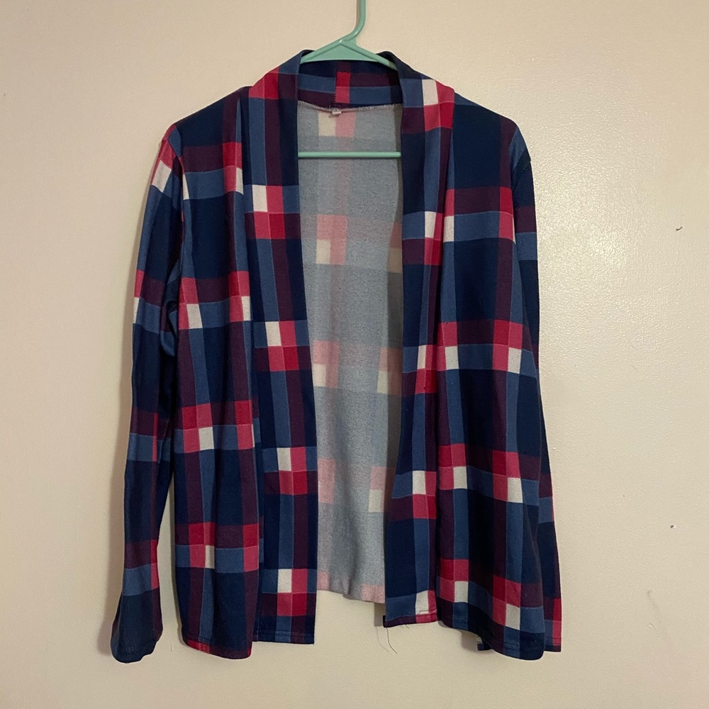 Plaid cardigan